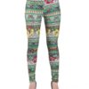 Green Floral Tribal Plus Size Leggings