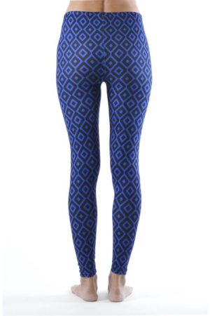 Royal Blue Diamond Footless Leggings
