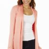 Peach Colored Waterfall Cardigan