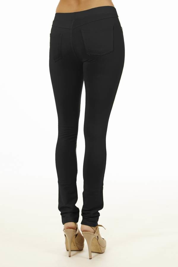 Black Brazilian Moleton Jeggings