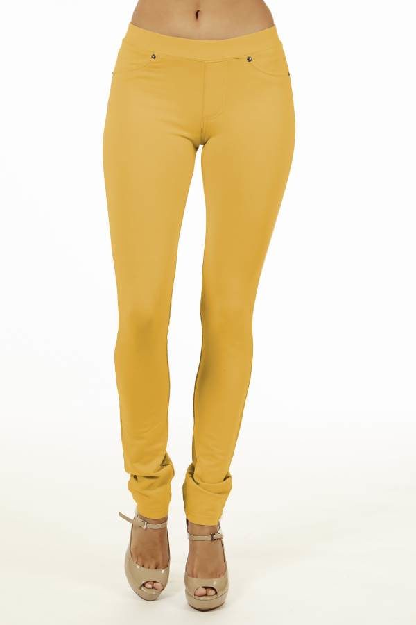 Mustard Brazilian Moleton Jeggings