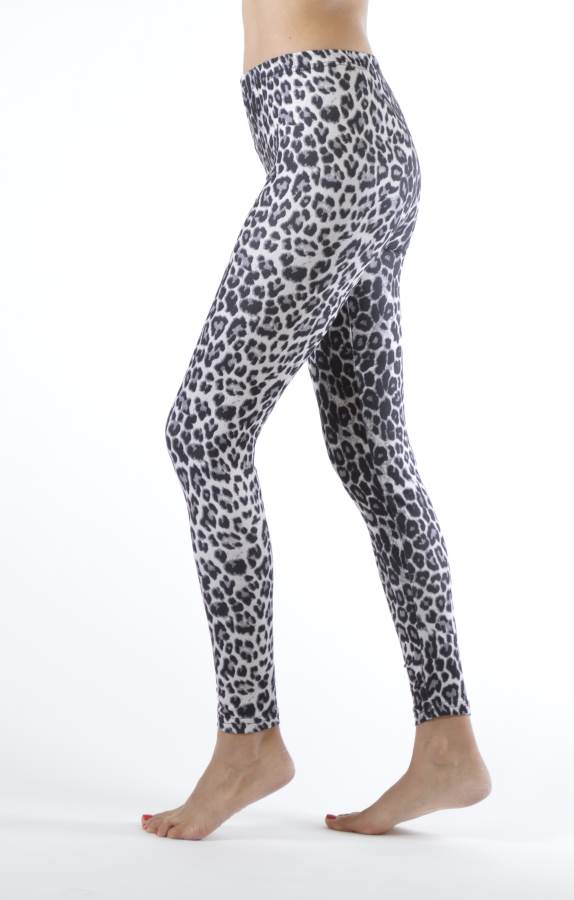 Grey Leopard Ankle Length Leggings - Fashion Outlet NYC