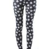 White Floral Spotted Footless Leggings