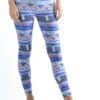Tribal Weave Winter Blue Ankle Leggings