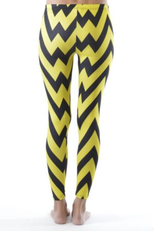 Ankle Length Chevron Yellow Leggings
