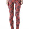 Ankle Length Red Plaid Leggings
