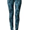 Floral Blue Cross Ziper Jeggings