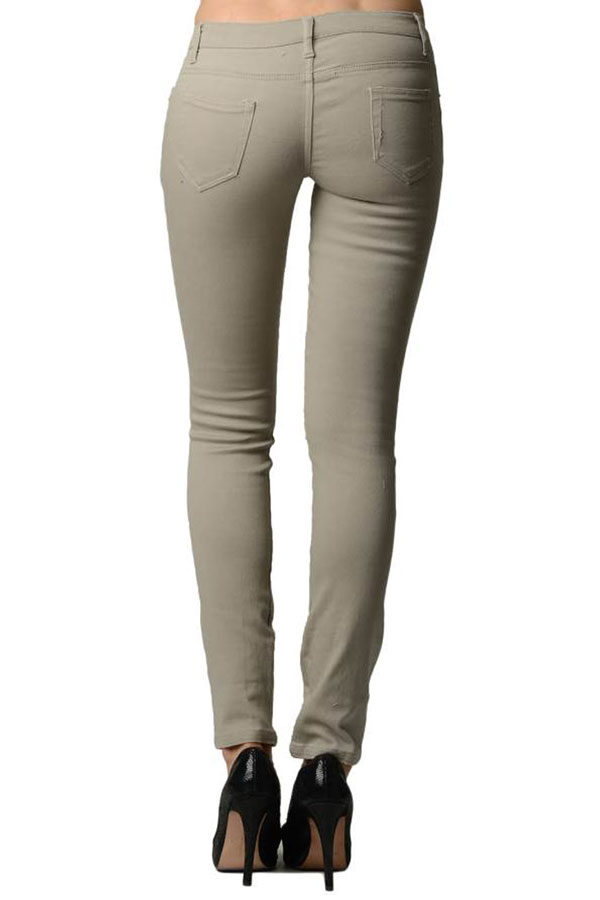 Stone Colored Denim - Skinny Jeans Fit