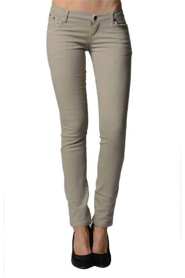 Stone Colored Denim - Skinny Jeans Fit