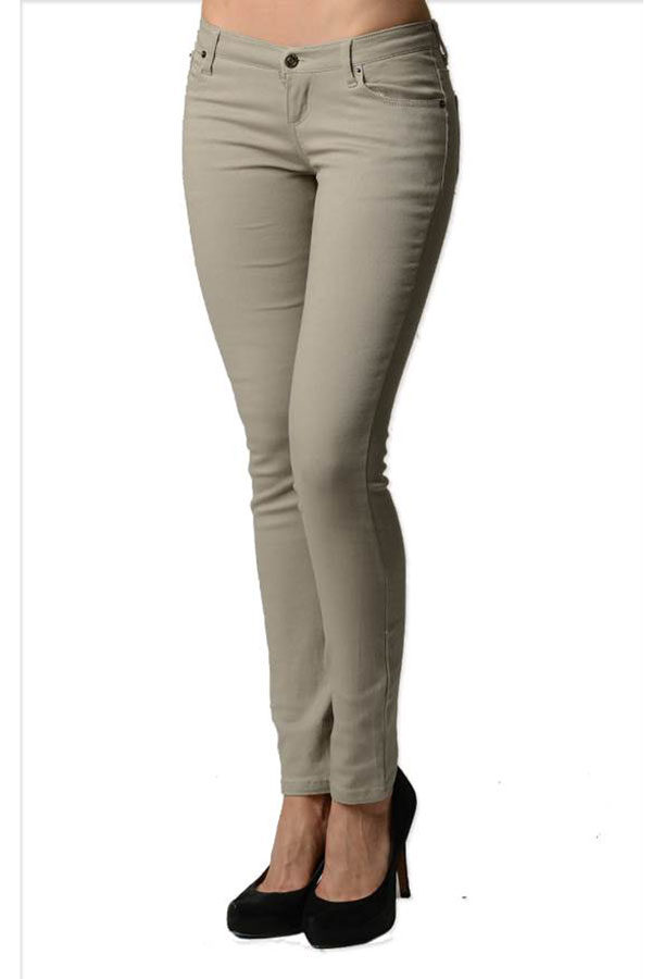 Stone Colored Denim - Skinny Jeans Fit