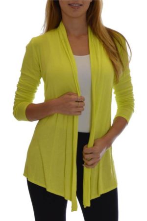 Yellow Colored Waterfall Cardigans
