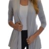 Silver Colored Waterfall Cardigan