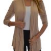 Taupe Colored Waterfall Cardigan