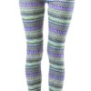 Vibrant Winter Tribal Ankle Leggings