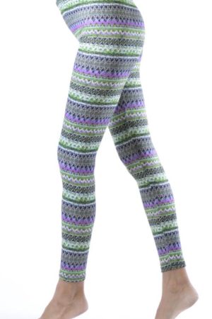 Vibrant Winter Tribal Ankle Leggings