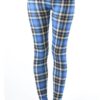 Plaid Baby Blue Ankle Leggings