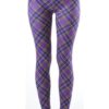 Footless Violet Patch Plaid Plus Size Leggings
