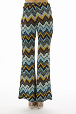 Blue Chevron Palazzo Pants