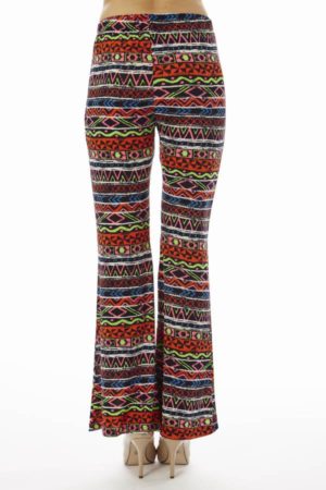 Red Tribal Wide Leg Palazzo Pants