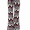 Red Snow Flake Wide Leg Palazzo Pants