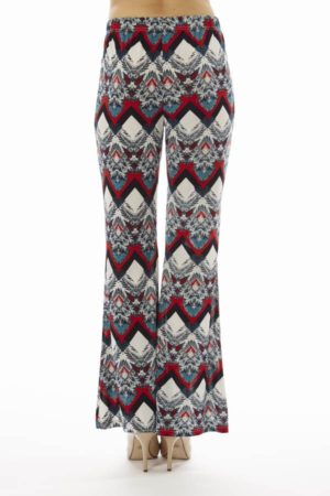 Red Snow Flake Wide Leg Palazzo Pants