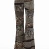 Black Patched Animal Prints Wide Leg Palazzo Pants