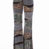 Navy Patched Animal Prints Wide Leg Palazzo Pants