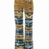 High Waist Blue Egyptian Palazzo Pants