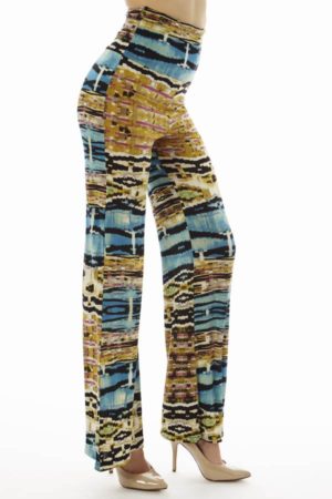 High Waist Blue Egyptian Palazzo Pants