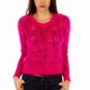 ABC's and 123's Thick Fuzzy Pink Sweater