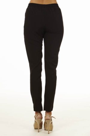 Women's Black Smocked-Waist Pants