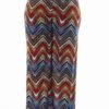 High-Waisted Chevron Plus Size Palazzo Wide Leg Pants