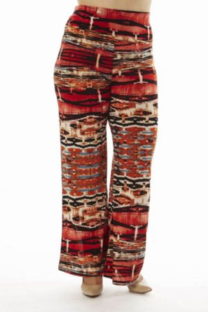 High Waist Red Egyptian Plus Size Palazzo Pants