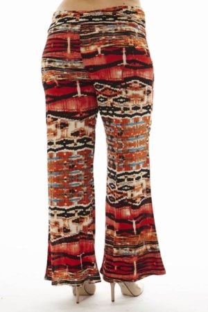 High Waist Red Egyptian Plus Size Palazzo Pants