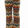 Vibrant Chevron Print Plus Size Wide Leg Palazzo Pants