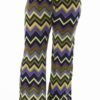 Vibrant Chevron Print Plus Size Bell Bottom Pants