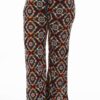 Festival Tribal Print Plus Size Bell Bottom Pants