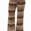 Aztec Inspired Tribal Plus Size Wide Leg Palazzo Pants