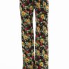 Vibrant Floral Plus Size Flare Leg Palazzo Pants
