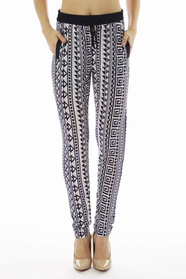 Geometric Tribal Print Jogger Pants