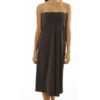 Fitted Waist Charcoal Maxi Dress