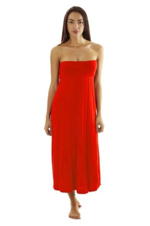 Fitted Waist Ruby Maxi Dress