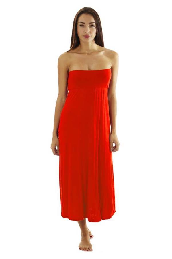 Fitted Waist Ruby Maxi Dress