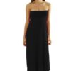 Fitted Waist Black Maxi Dress
