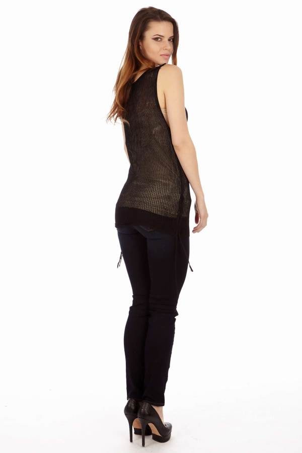 Roxy Black See-Through Tank