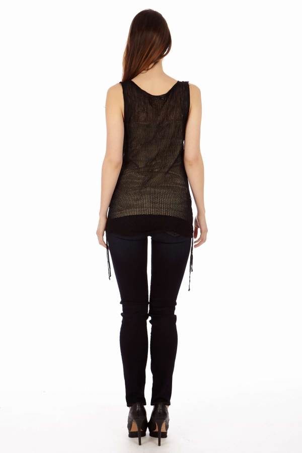 Roxy Black See-Through Tank