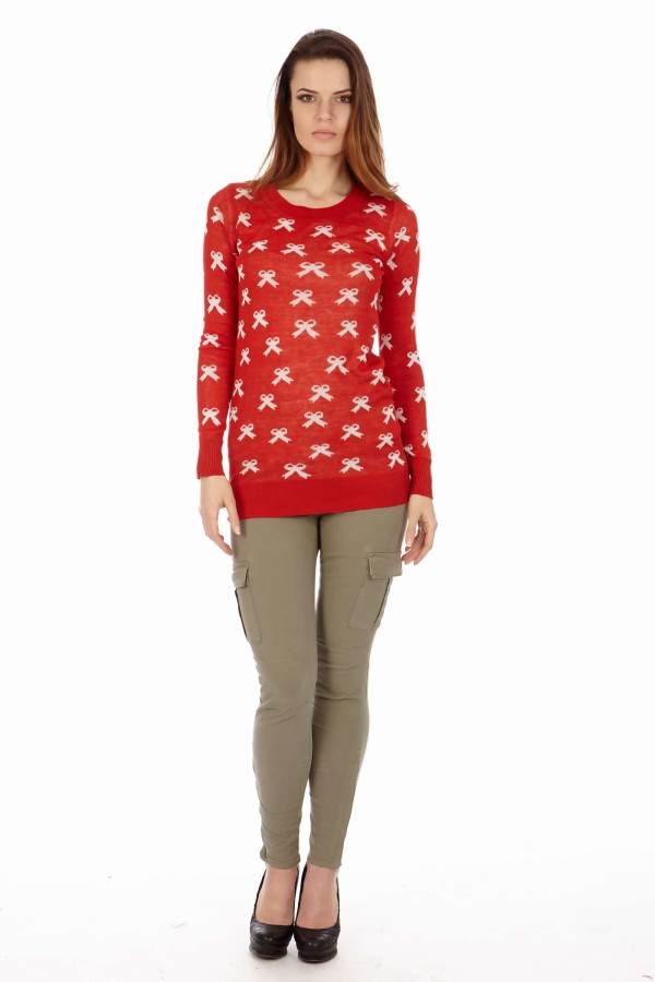 White Ribbon Scarlet Long Sleeve