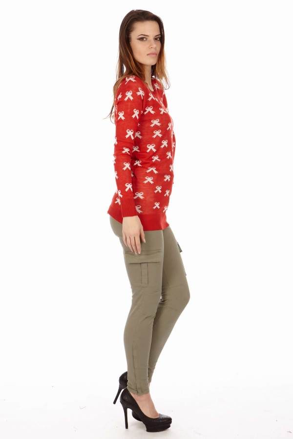 White Ribbon Scarlet Long Sleeve