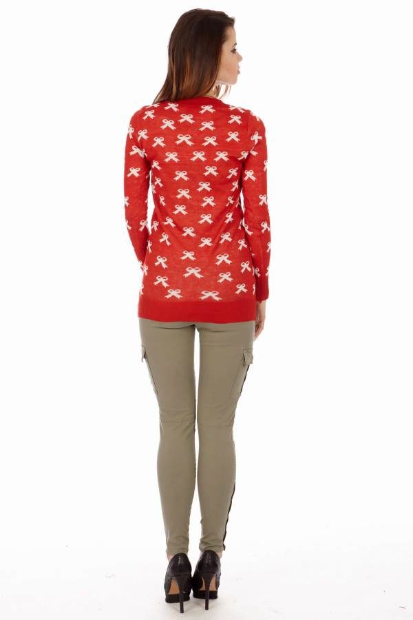 White Ribbon Scarlet Long Sleeve