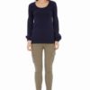 Navy Puffy bell Long SleeveTop